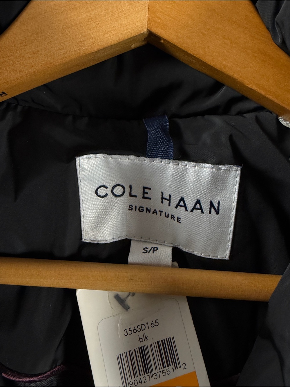 Cole Haan Black Quilted Down/Feather Hooded Maxi Puffer Coat - Small - Picture 9 of 15